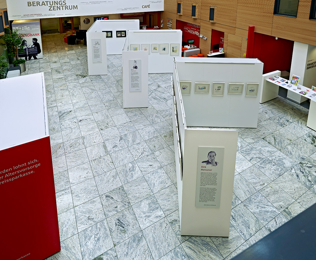 Mila-wall Ausstellungsbau in der Kreissparkasse Augsburg